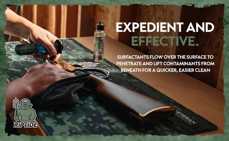 Riptide Armory Advanced Gun Cleaner 16oz - All Purpose Gun Cleaner Targets Carbon, Metals & Residue - Effective on All Surfaces & Finishes - Veteran Owned & Formulated by US Navy Seal (16oz Combo) - Image 4
