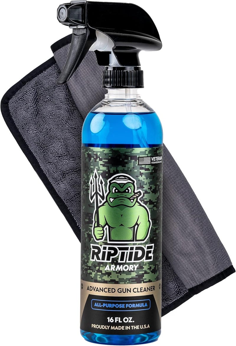 Riptide Armory Advanced Gun Cleaner 16oz - All Purpose Gun Cleaner Targets Carbon, Metals & Residue - Effective on All Surfaces & Finishes - Veteran Owned & Formulated by US Navy Seal (16oz Combo) - Image 1