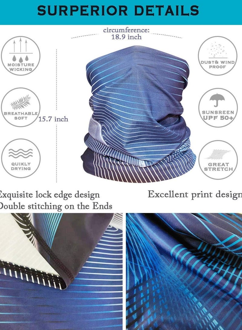SYOSI Breathable Bandana Facemask, Summer Cool Neck Tie Facemask Dustproof Sun Protection Scarf Breathable Bandana for Outdoor Protection Men and Women Fishing Cycling Running (2 Pieces)  - Image 3