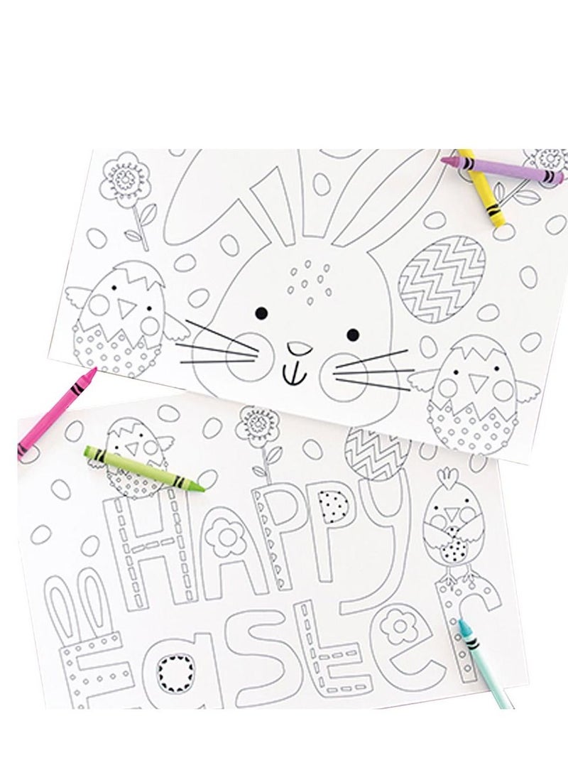 Unique Color-In Paper Placemats 2 Designs 8Ct - Image 1