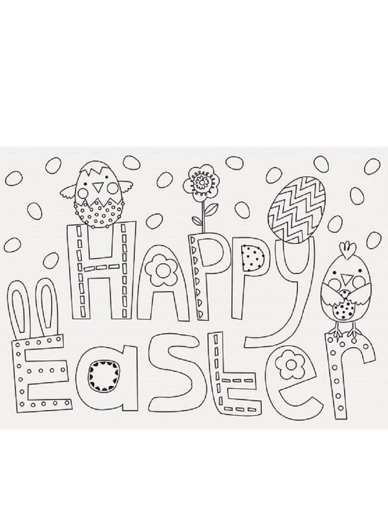 Unique Color-In Paper Placemats 2 Designs 8Ct - Image 2