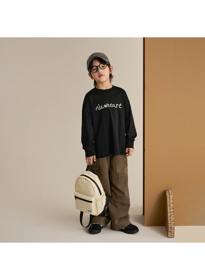 Chenchenma Oversized Liquid Ammonia Long Sleeve T-shirt Autumn Stylish Letter Print Loose Pure Cotton Parent-child Top 8390d - Image 4