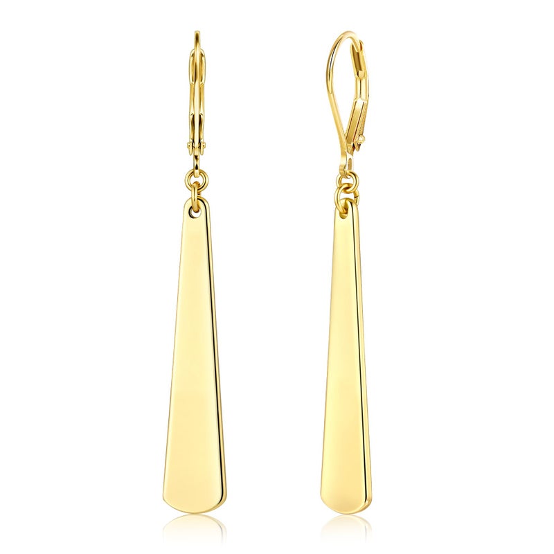 ALEXCRAFT 14K Gold Long Dangle Earrings for Women Hypoallergenic Drop Leverback Earrings Trendy Gold Plated Lightweight Drop Earings for Women Jewelry Gifts - Image 1