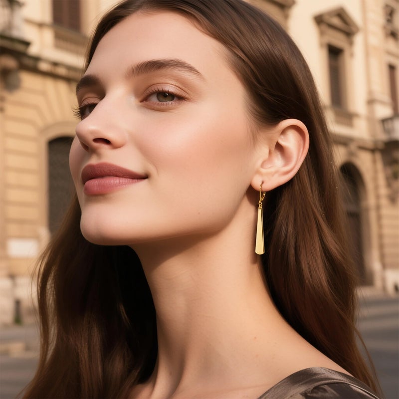 ALEXCRAFT 14K Gold Long Dangle Earrings for Women Hypoallergenic Drop Leverback Earrings Trendy Gold Plated Lightweight Drop Earings for Women Jewelry Gifts - Image 5