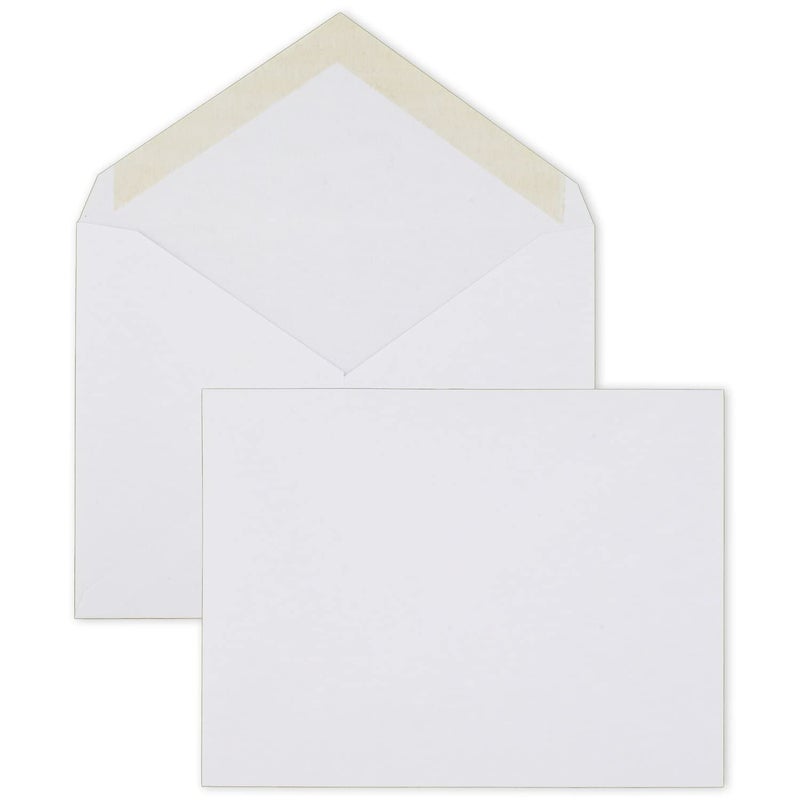Mead A2 Invitation Envelopes 438 x 534 Gummed Closure White Woven Premium 24lb Paper Mailing Envelopes 100 Count CO198