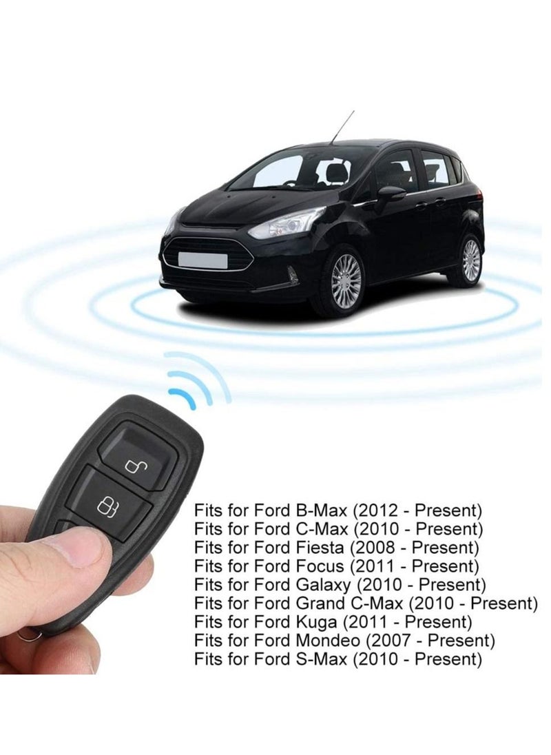 Remote Car Key, 3 Buttons 433Mhz Keyless Entry Remote Control Car Key Fob Fits for Ford KR55WK48801 Replacement