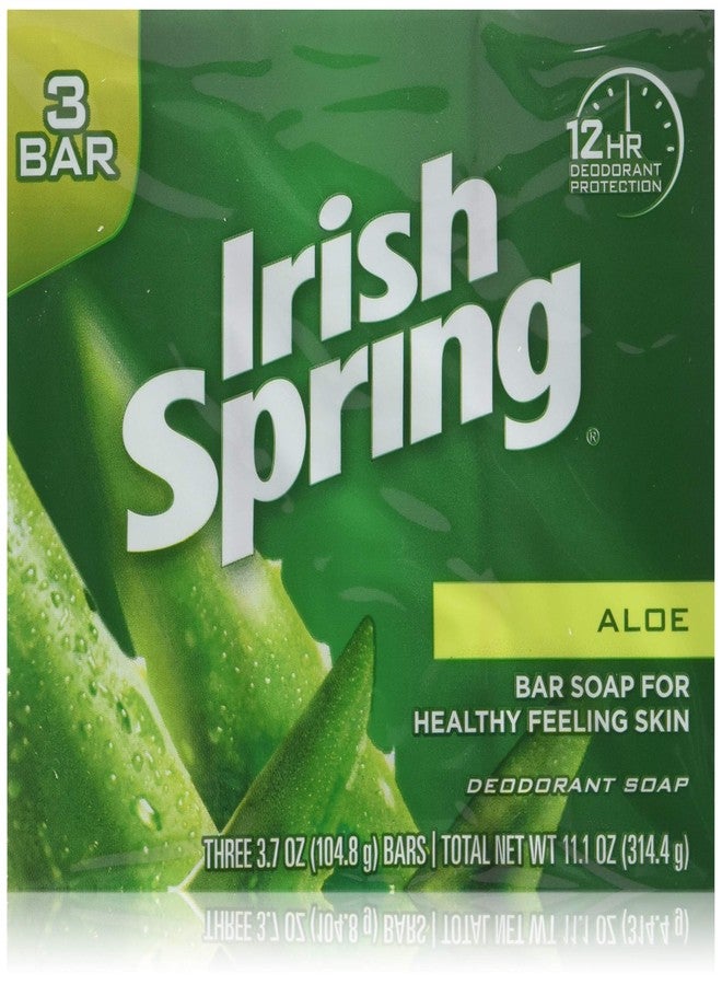Irish Springs Aloe Bath Soap, 3.75 Oz. Bars, (2) 3 Bar Packages - Image 1