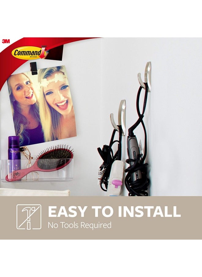 Command Command Large Modern Reflections Metal Hook, Holds up to 5 lb, Oil Rubbed Bronze, 1 Wall Hook with 2 Command Strips, Damage Free Hanging Hooks for Hanging Decorations in Living Spaces  - Image 4