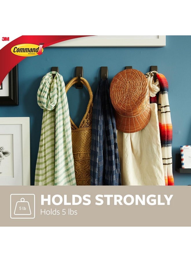 Command Command Large Modern Reflections Metal Hook, Holds up to 5 lb, Oil Rubbed Bronze, 1 Wall Hook with 2 Command Strips, Damage Free Hanging Hooks for Hanging Decorations in Living Spaces  - Image 3