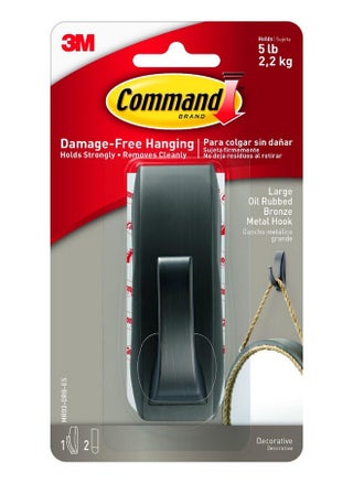 Command Large Modern Reflections Metal Hook, Holds up to 5 lb, Oil Rubbed Bronze, 1 Wall Hook with 2 Command Strips, Damage Free Hanging Hooks for Hanging Decorations in Living Spaces - pzsku/Z1EC2D83198F7DD230E37Z/45/_/1740982631/ab5d3801-eca3-4a01-8cf9-f6e5fd7db6ab