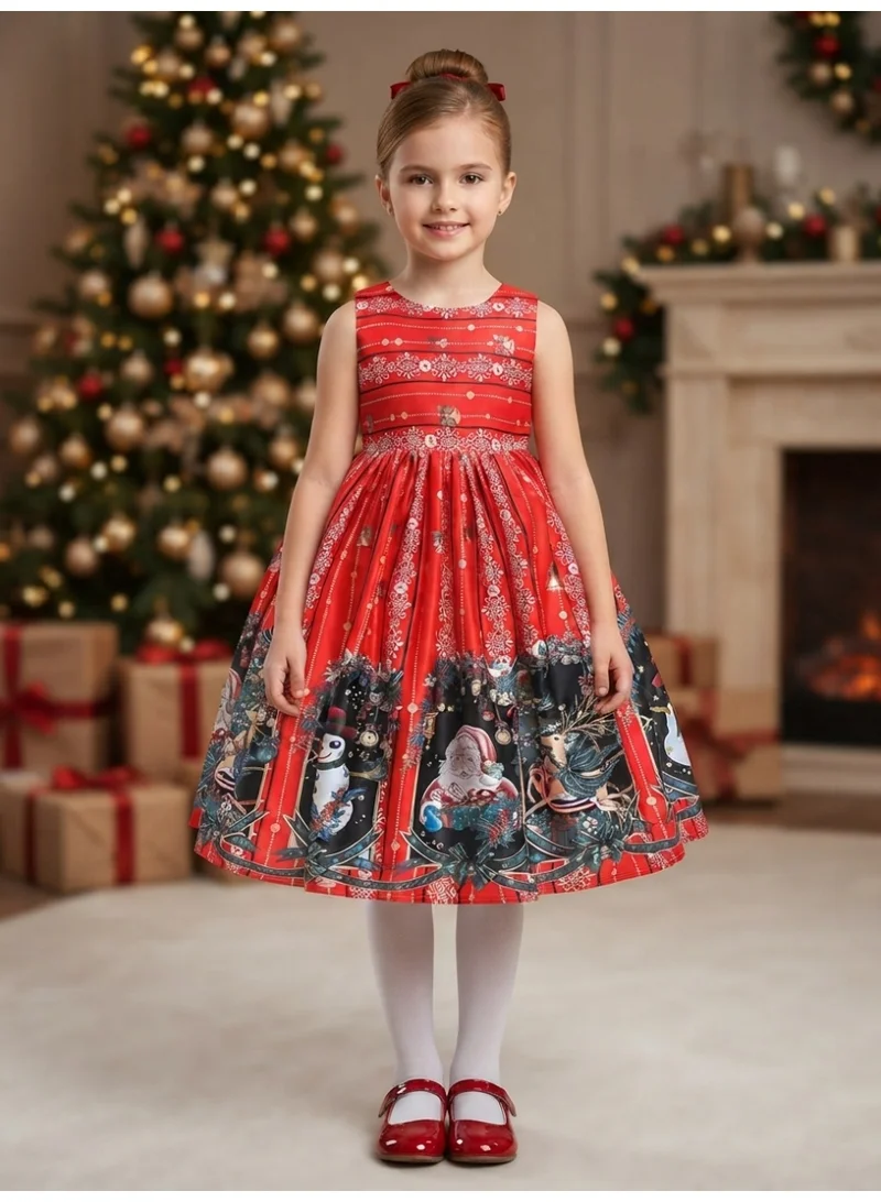 دىدانيالا Christmas Party Red Black Princess  Dress