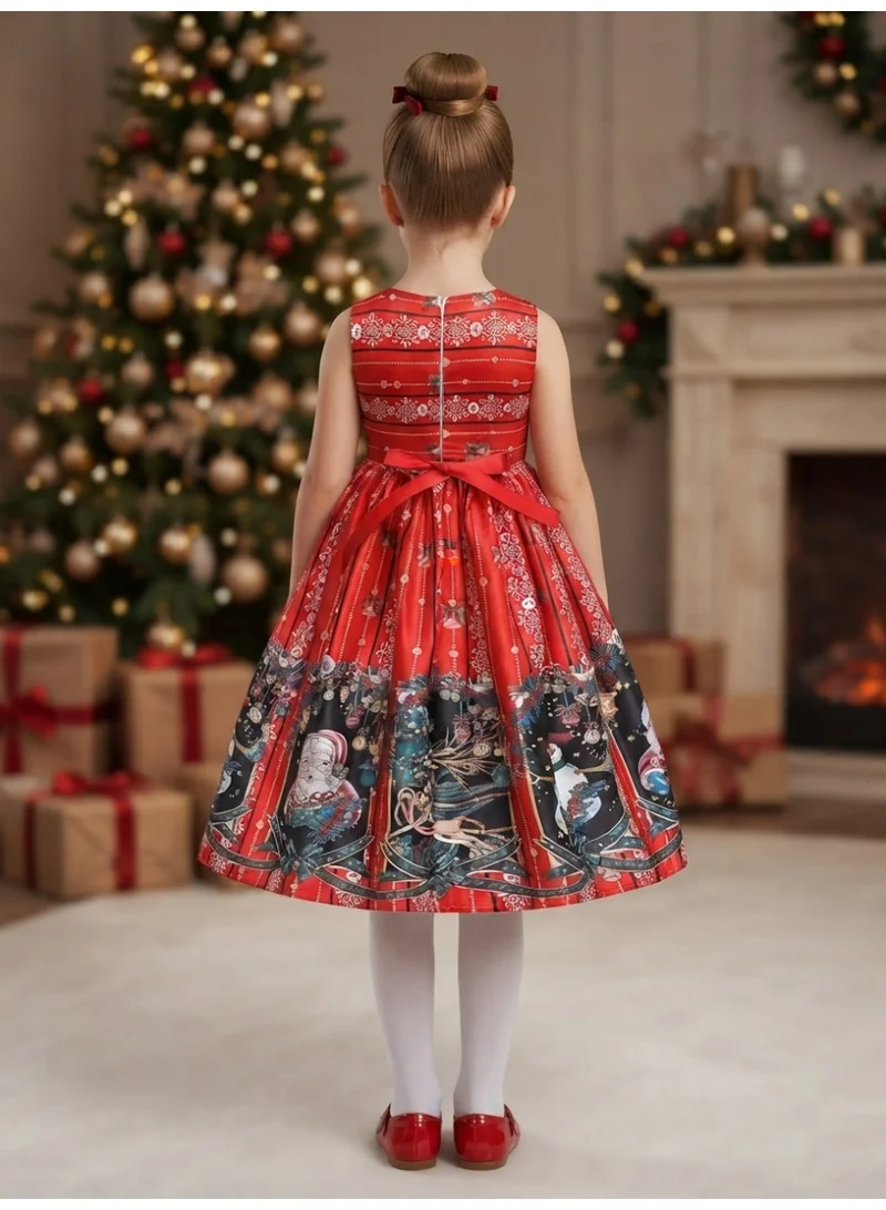 دىدانيالا Christmas Party Red Black Princess  Dress