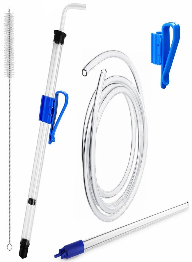 Dbgogo مضخة سيفون أوتوماتيكية من دي بي جوجو مقاس 14 بوصة مع عصا تعبئة، وقصبة سحب مقاس 3/8 بوصة، ومضخة سيفون نبيذ منزلية الصنع مع أنبوب سيليكون بطول 5.5 قدم ومشبك، مجموعة سهلة التعبئة والتخمير لصنع نبيذ الميد - Image 1