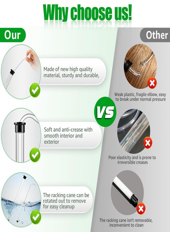 Dbgogo مضخة سيفون أوتوماتيكية من دي بي جوجو مقاس 14 بوصة مع عصا تعبئة، وقصبة سحب مقاس 3/8 بوصة، ومضخة سيفون نبيذ منزلية الصنع مع أنبوب سيليكون بطول 5.5 قدم ومشبك، مجموعة سهلة التعبئة والتخمير لصنع نبيذ الميد - Image 3