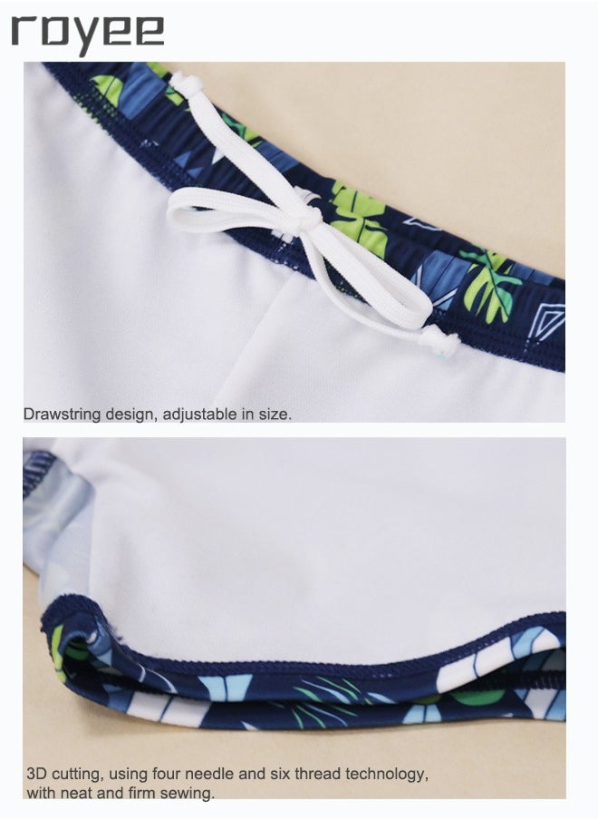 Royee - 3-Piece Boys Split short Sleeved Swimsuit With Swim Cap Suit for Toddler/Junior/Youth Aged 2-12 Years boys， 0 formaldehyde, 0 bleach, and 0 fluorescent agent - Image 1
