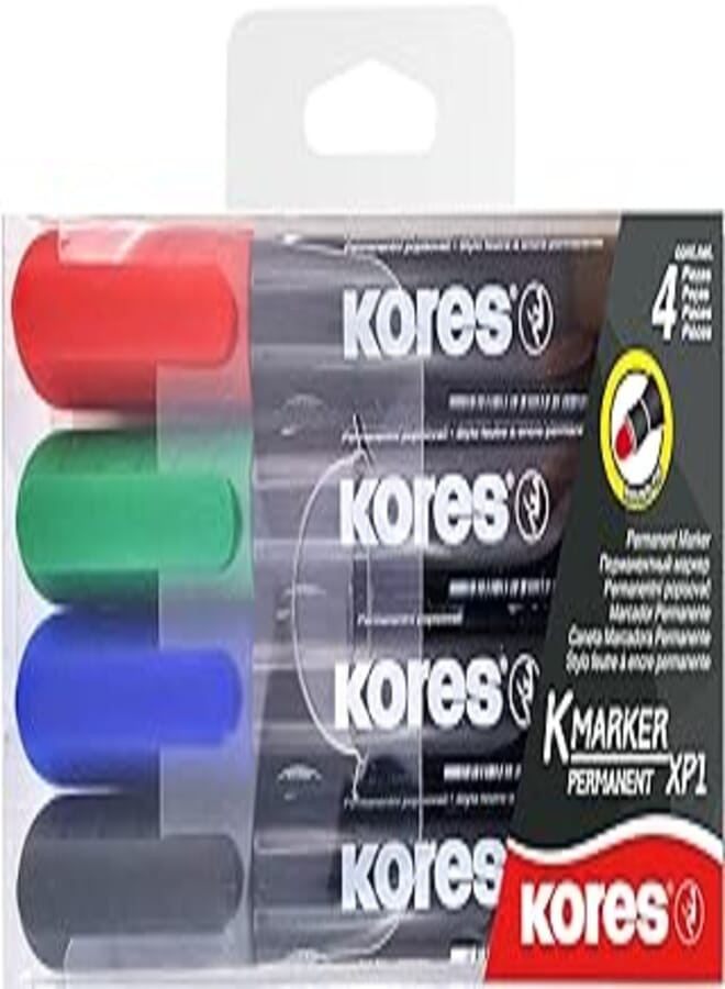 Kores Marker Permanent Set 4 Pcs Round Tip Model XP2-20943