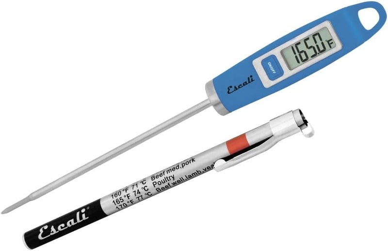 Escali DH1 Gourmet Digital Meat Thermometer with Extra Long Probe, NSF Certified, Blue - Image 1