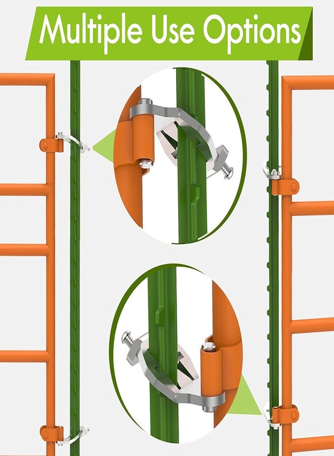 Foozet T-Post Gate Hinge Pins - Heavy Duty Gate Hanger, Hang a gate from a Metal T Post, Steel Gate Hinges Target Hanger for Farm Gate, Garden & Backyard Gate, Easy to Install - Image 4