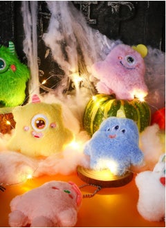Excefore 12 PCS One-Eyed Monster Doll Pendant, Mini Stuffed Animal Keychain, Lovely Small Stuffed Animal Keychain Set, Suitable for for Party Favors, Goodie Bag Fillers, Carnival Prizes  - Image 5