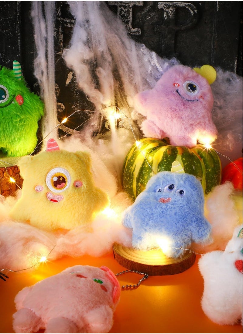 Excefore 12 PCS One-Eyed Monster Doll Pendant, Mini Stuffed Animal Keychain, Lovely Small Stuffed Animal Keychain Set, Suitable for for Party Favors, Goodie Bag Fillers, Carnival Prizes  - Image 5