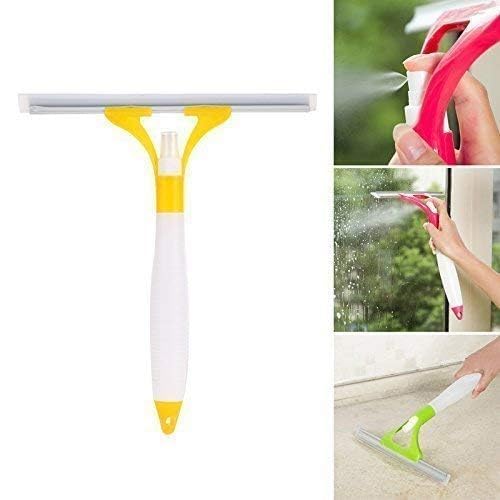 SHETAPRIDE Glass Wiper Car Window Cleaner 3 in 1 Spray Type Cleaning Easy Glass Wiper Cleaning Wiper Spray Bottle Sprayer Glass Wiper for Bathroom TilesTable Office CarMulti Color