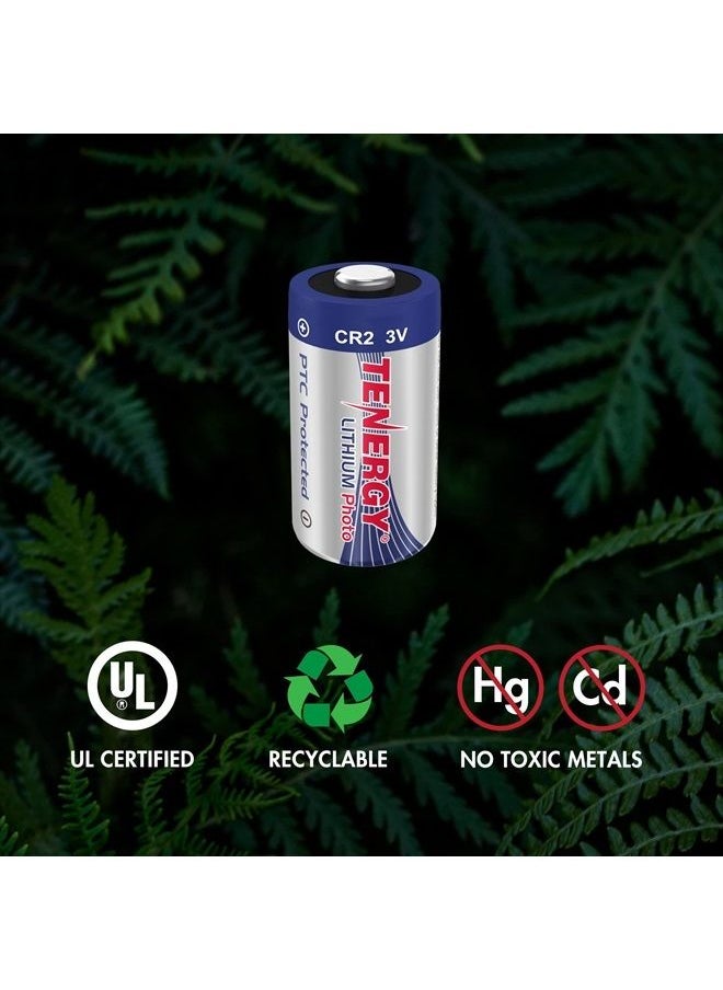 Tenergy - CR2 3V Lithium Battery Non-Rechargeable PTC Protected High Performance CR2 Batteries for Flashlight, Digital Cameras, Toys, Alarm Systems (Not for Arlo Camera) 10 Pack - Image 1