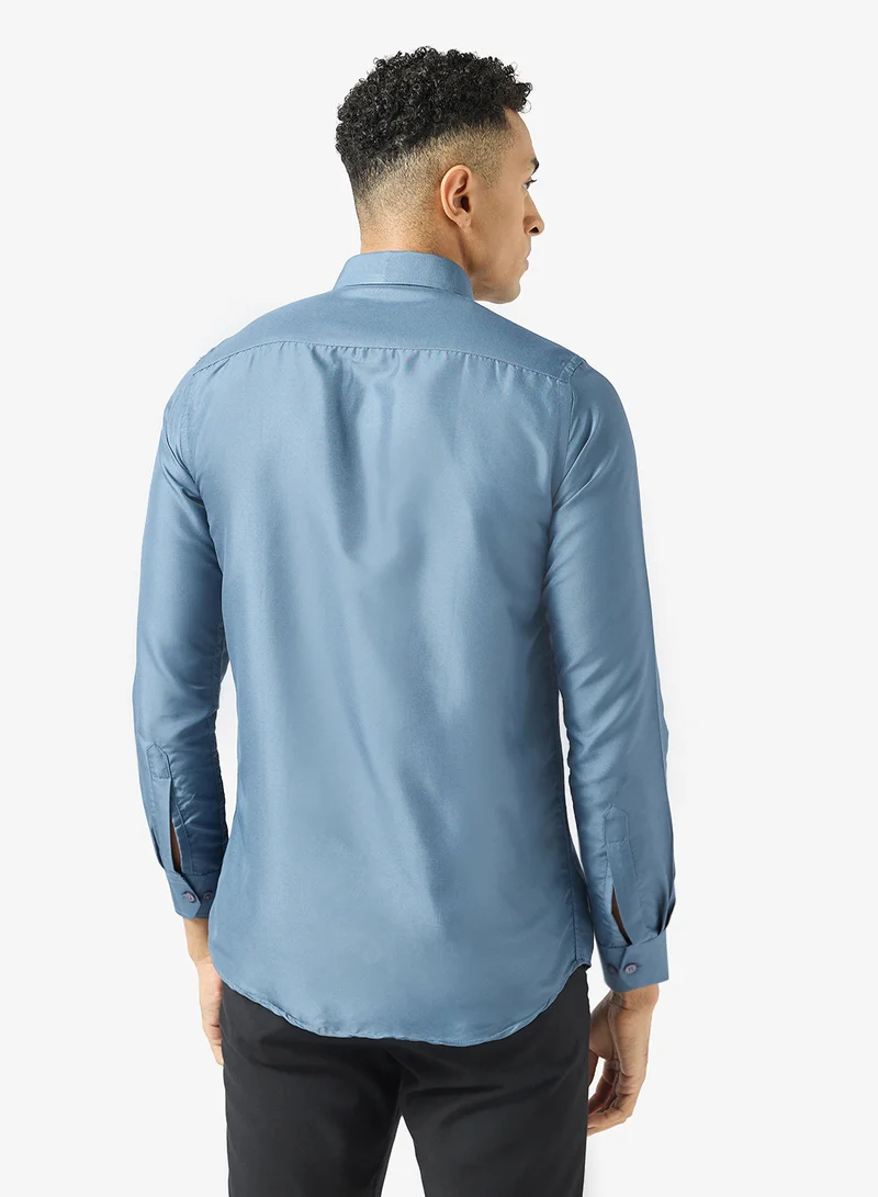 روبرت وود قميص قطني صلب بيو-واش