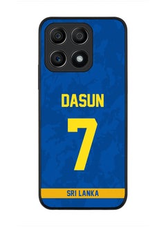 Rugged Black Edge Case for Honor X8A 4G, Slim fit Soft Case Flexible Rubber Edges Thin Cover - Player Name - Dasun Shanaka, Jersey Number- 7