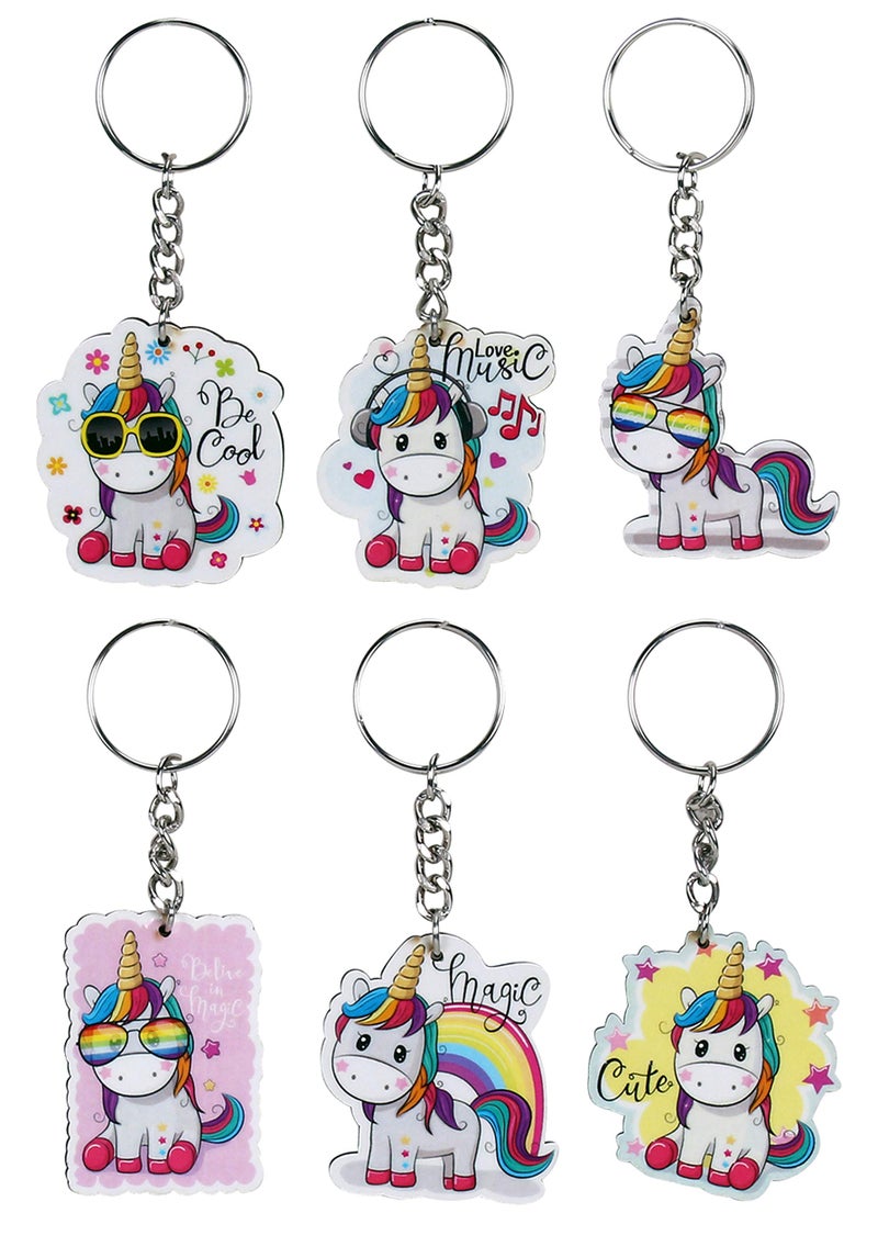 Jiada Unicorn Gift Pack of 7 in 1 for Girls - Pouch, Notebook, Gel Pen, Stacking Pencil, Eraser, Keychain and Badge. - Image 4
