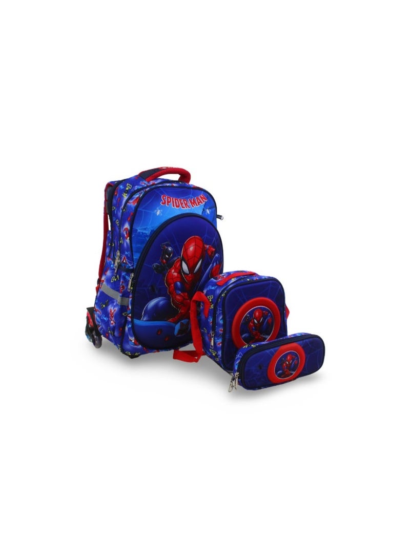 MIGO School Set Spider-Man Trolley Bag 18 Inches – Blue - Image 1