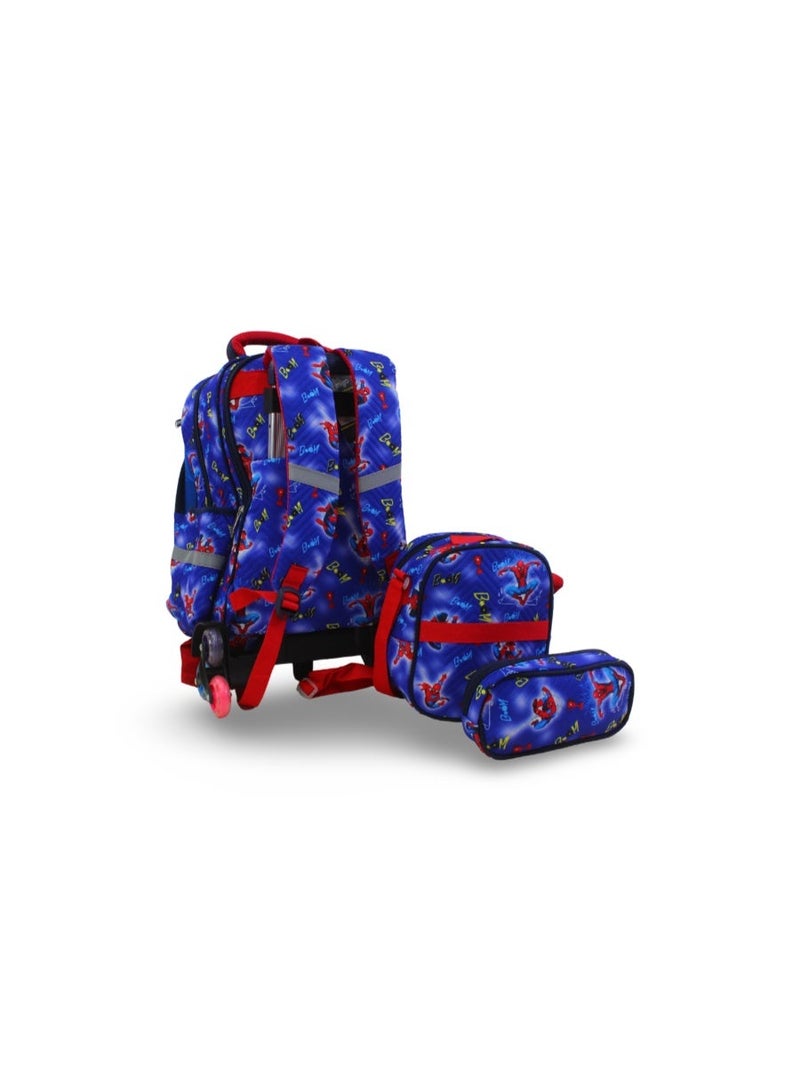 MIGO School Set Spider-Man Trolley Bag 18 Inches – Blue - Image 2