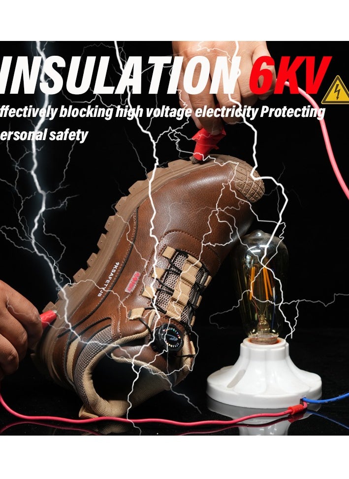 Ultra-light shockproof, puncture-proof and waterproof ankle safety shoes