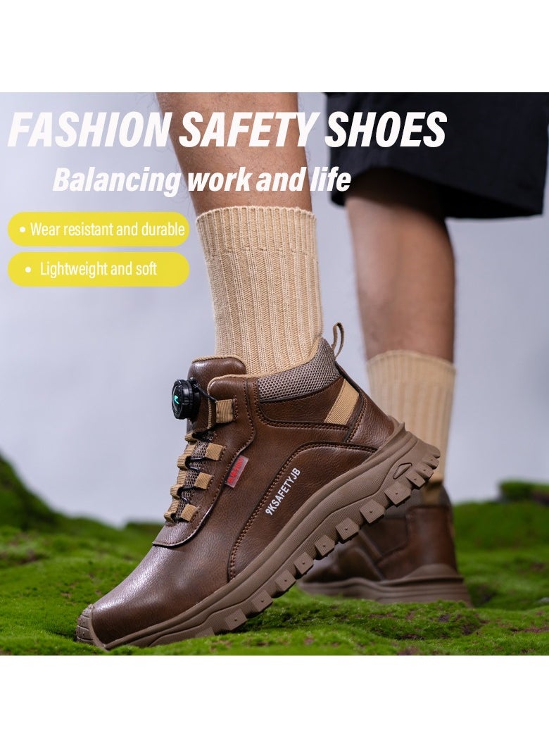 Ultra-light shockproof, puncture-proof and waterproof ankle safety shoes