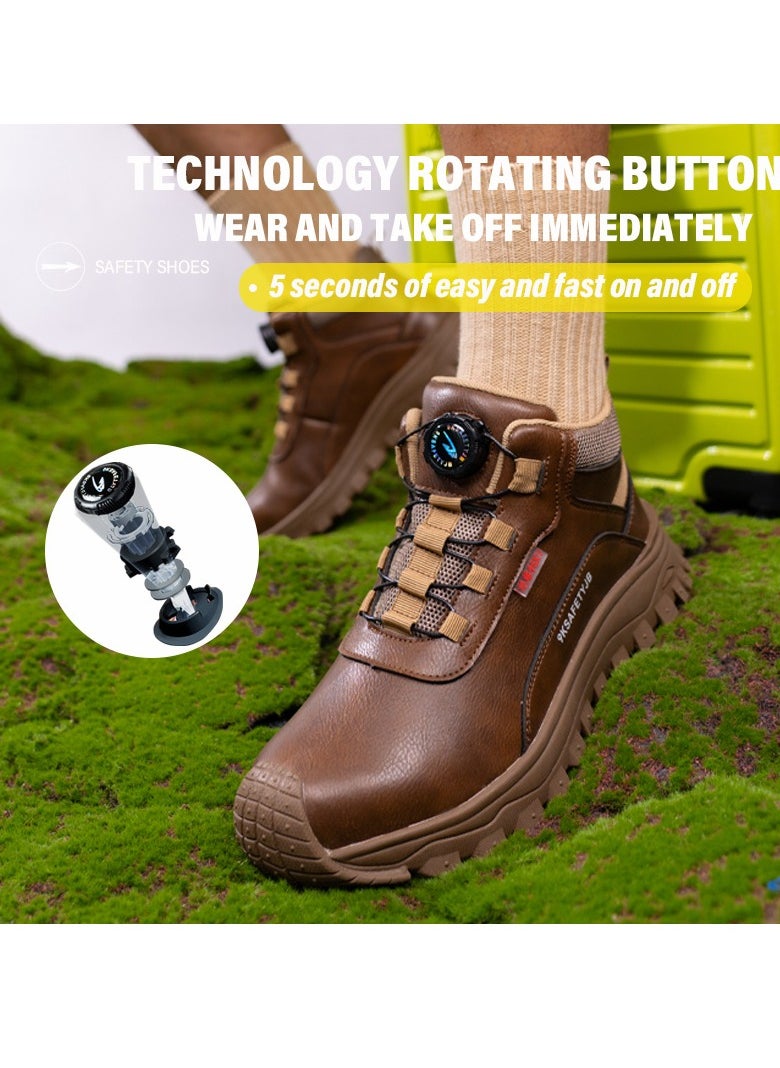 Ultra-light shockproof, puncture-proof and waterproof ankle safety shoes
