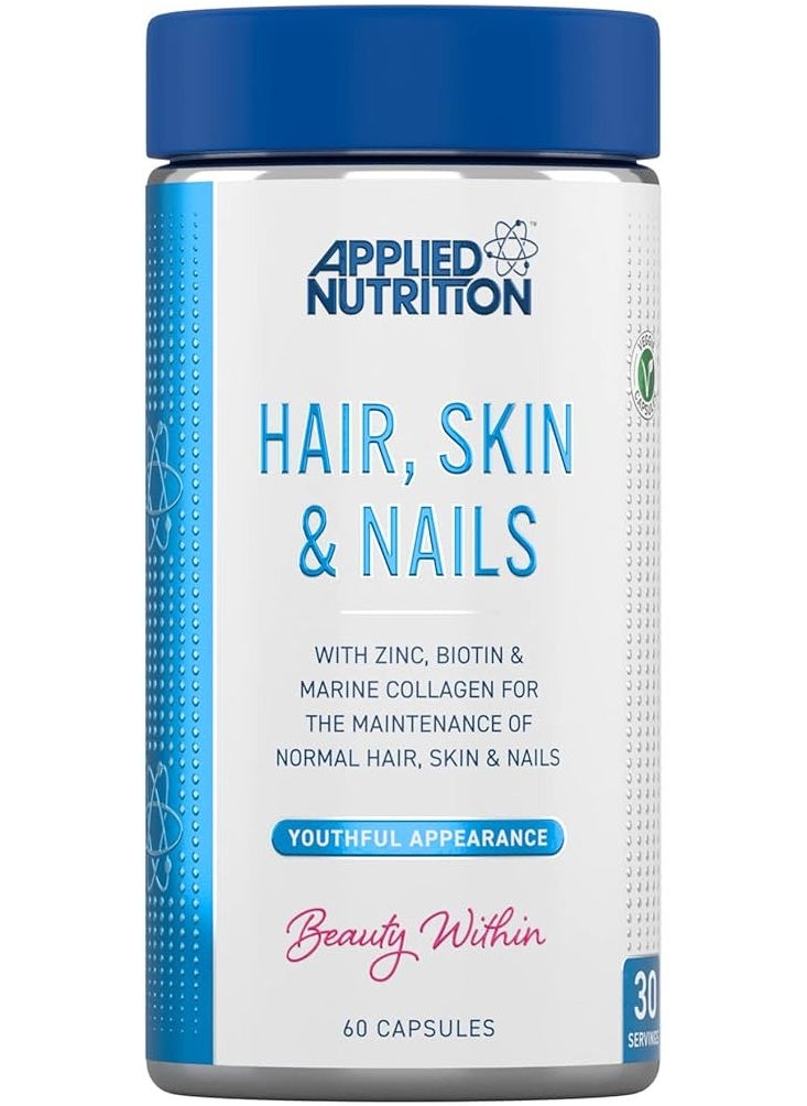 Applied Nutrition Applied Nutrition Hair Skin and Nail 60 Capsules  - Image 1