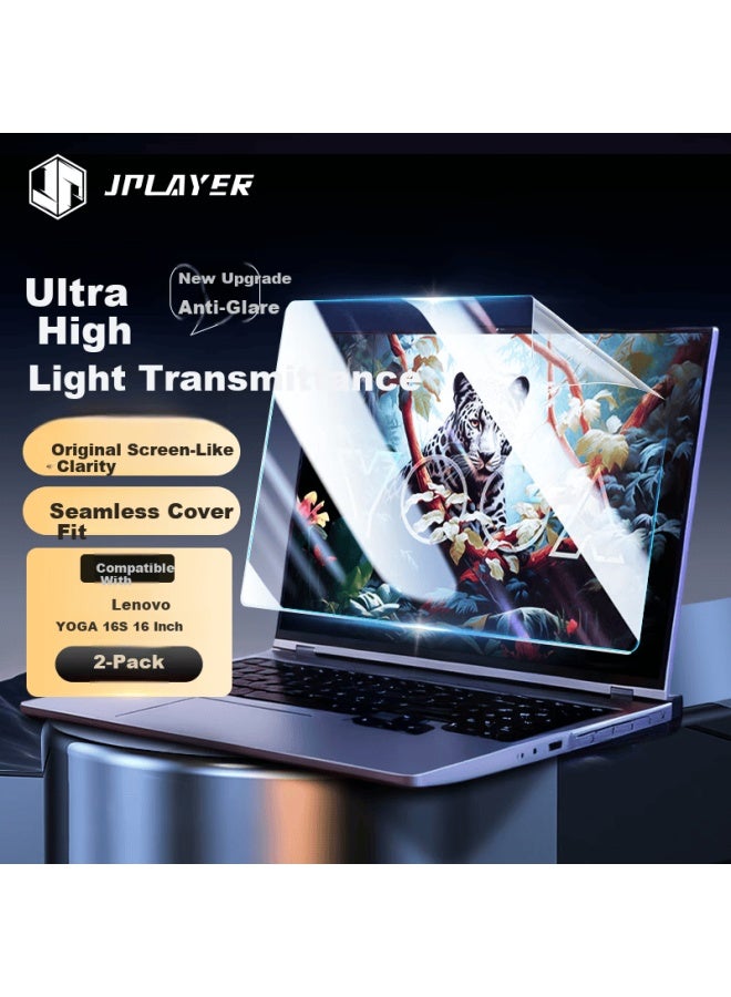 Jplayer Screen Protector For Lenovo Yoga 16s 16-inch Laptop, Hd Anti-scratch Lcd Film, 2-pack - Image 1