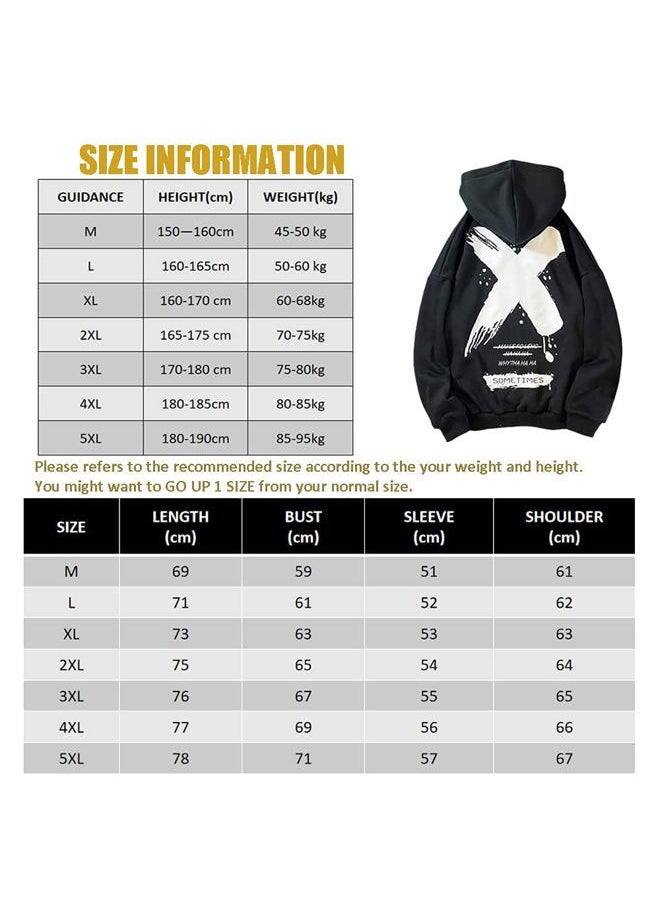 Moshtashio - Men's Hoodie Hip Hop Graphic Fleece Hooded Pullover Vintage Printed Long Sleeve Sweatshirt Unisex Streetwear Brown - Image 1