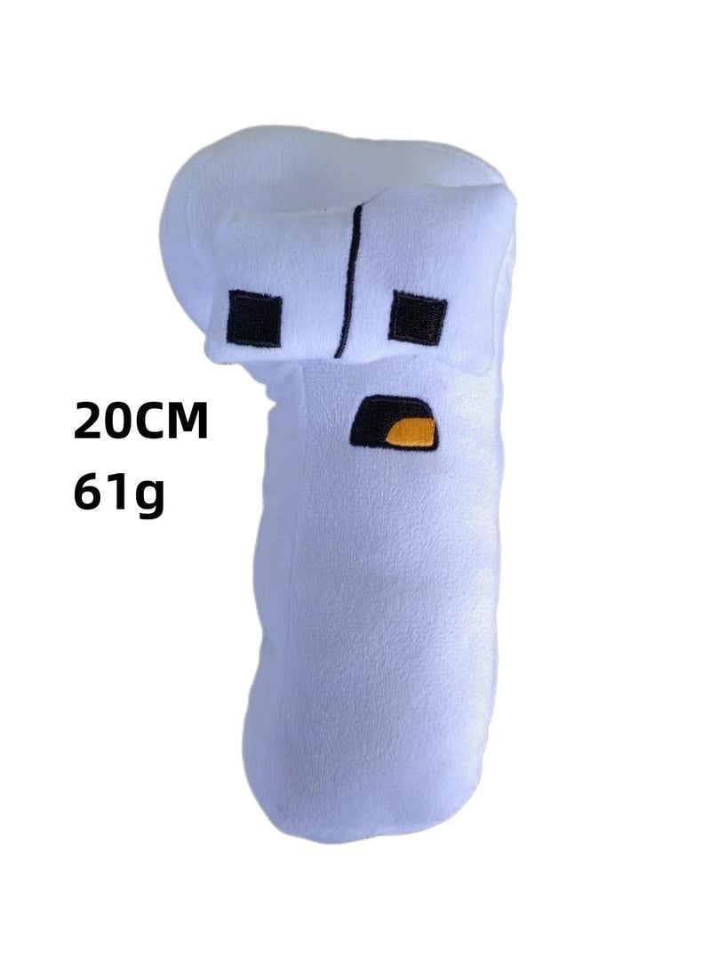 1-Pieces Alphabet Doll Funny Emojis Cotton Number Plush Toy White-1 