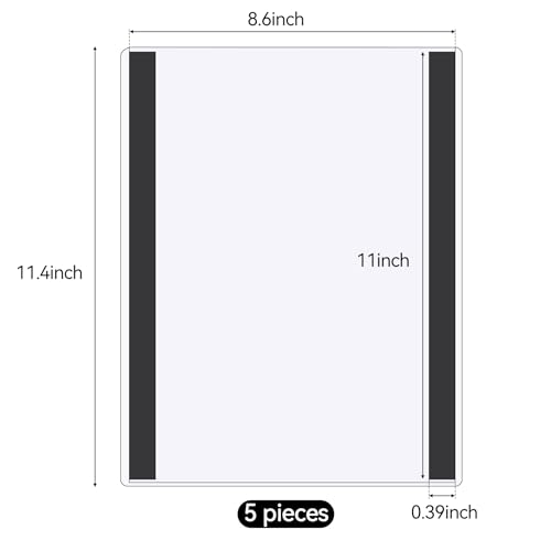 Nufiwra 5 Pcs 8.5'' x 11'' Rigid Magnetic Sign Holders - Clear Plastic Document Frames with Magnet Borders for Letter Size Posters - Perfect for Home, Office, and Store Displays - Image 2