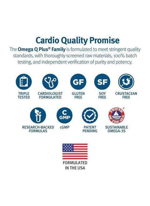 Omega Q Plus PRO – Professional Strength Heart and Healthy Aging Support with 200 mg of CoQ10 and 90 mg of Resveratrol for Optimal Cellular Energy Production