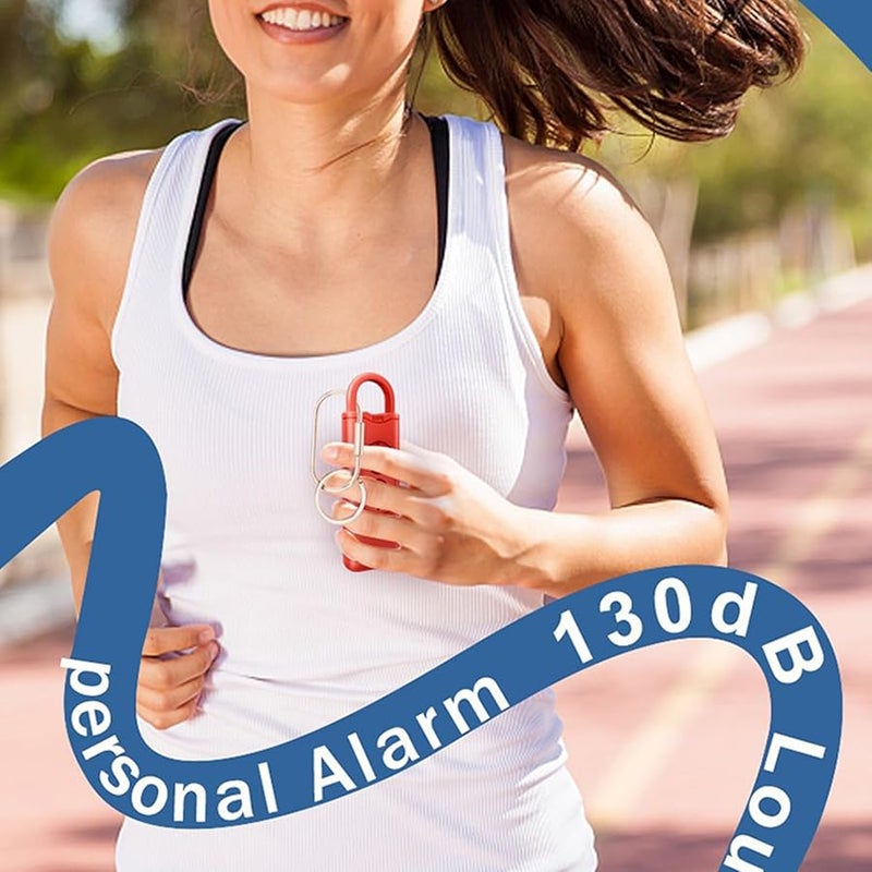 جهاز إنذار شخصي قابل للشحن باللون الأرجواني مع صفارة عالية وفلاش LED للدفاع عن النفس - Image 5
