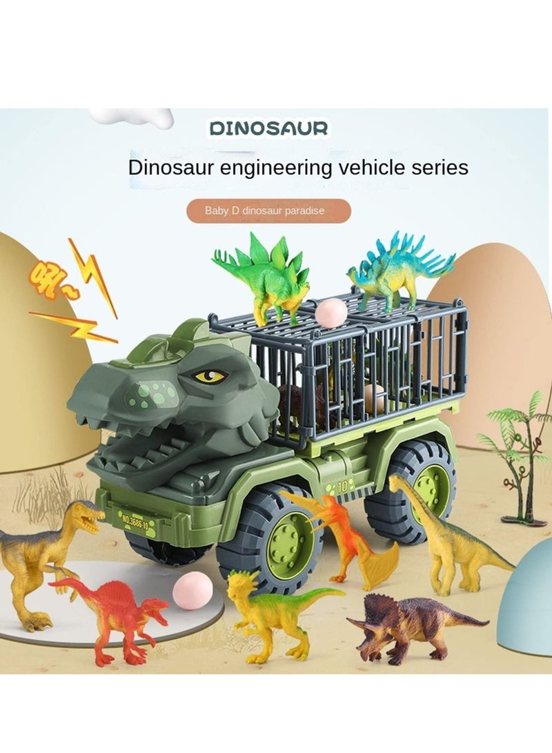 MIXDE Dinosaur Truck Toys for 3-6 Year Old Boys Girls with 15 Dino Toys Playset Figures,Dinosaur Toys for Kids,Toy Trucks for Boys,Large Dinosaur Carrier Truck,Livestock Transport Vehicle - Image 4