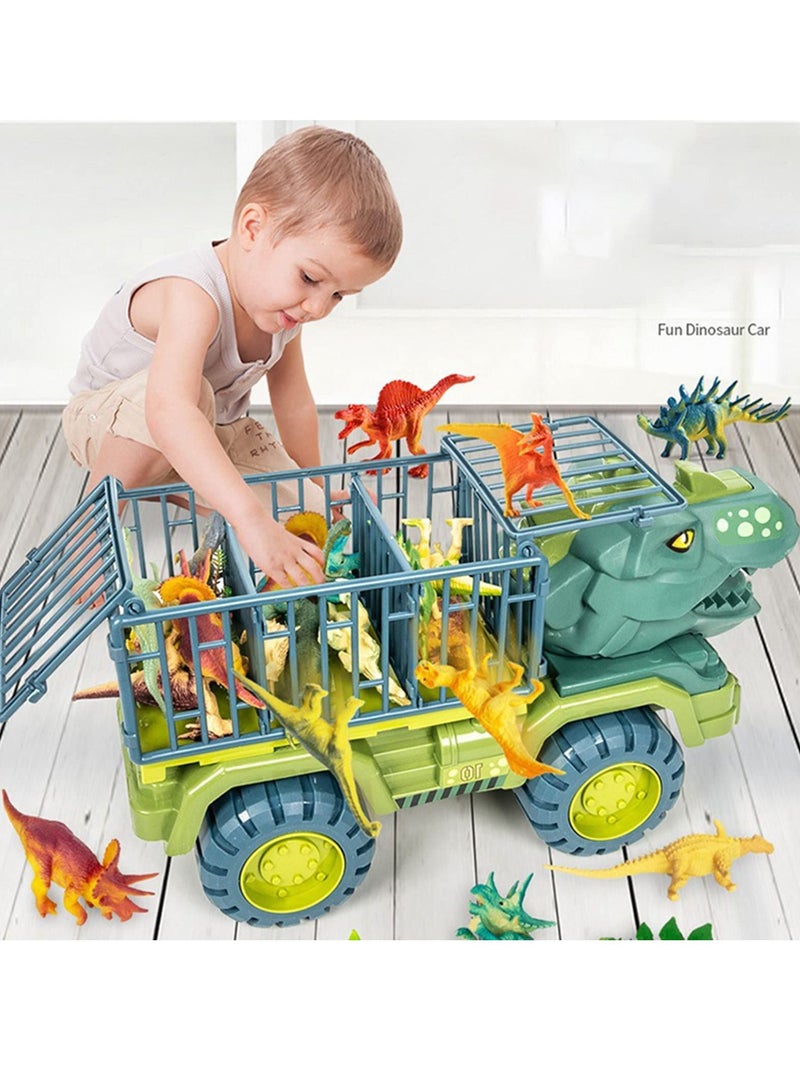 MIXDE Dinosaur Truck Toys for 3-6 Year Old Boys Girls with 15 Dino Toys Playset Figures,Dinosaur Toys for Kids,Toy Trucks for Boys,Large Dinosaur Carrier Truck,Livestock Transport Vehicle - Image 5