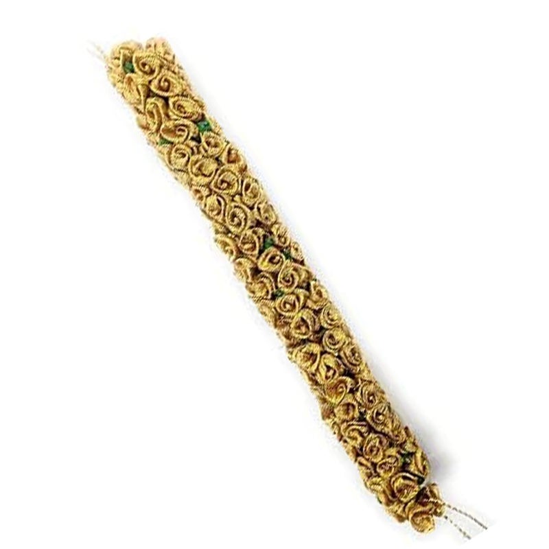 Ervio Red and Golden Artificial Gajra for Hair Bun Juda for Women and Girls Traditional Floral Veni for Wedding Temple Dance Pooja Festive Hairstyles (2 psc) - Image 5