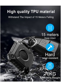 Excefore IP68 Waterproof Airtag Holder 2 Pack, Hard TPU Airtag Keychain, 360° Full Protection Airtag Case with Key Chain for Key, Luggage, Dog Collar, Compatible Apple Air tag  - Image 4