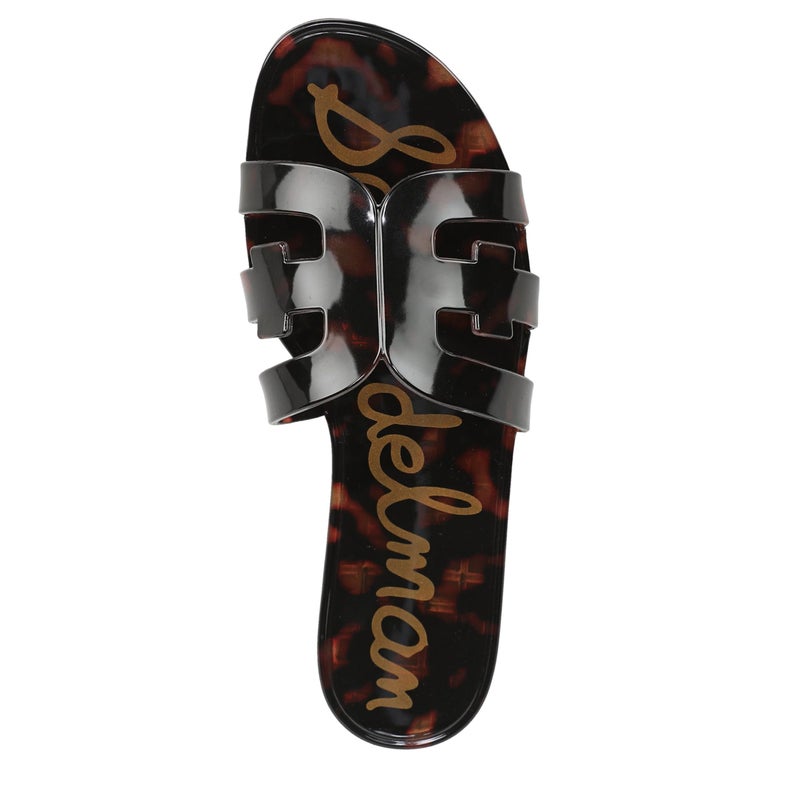 Sam Edelman Women's Bay Jelly Flat Sandal, Tortoise, 8 - Image 5