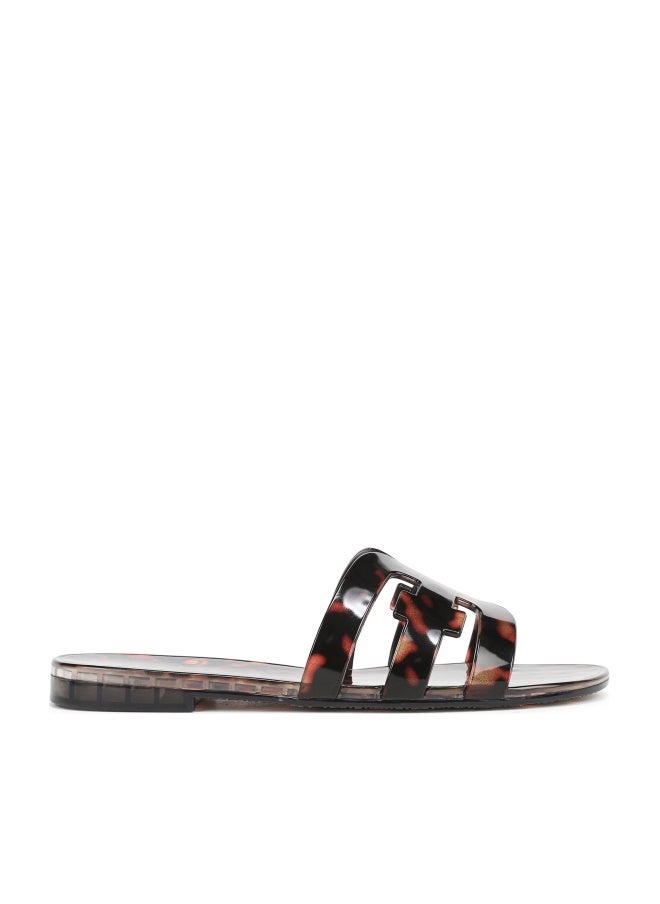 Sam Edelman Women's Bay Jelly Flat Sandal, Tortoise, 8 - Image 1