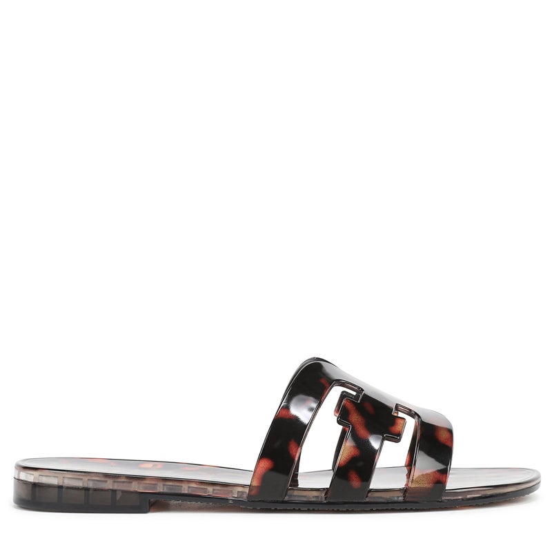 Sam Edelman Women's Bay Jelly Flat Sandal, Tortoise, 8 - Image 3