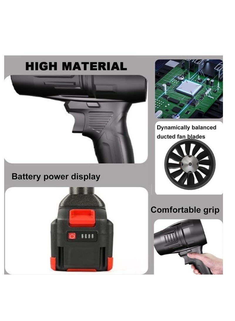 JAJEEK Portable Cordless Air Blower Battery Powered Turbo Cleaning and Drying Tool - Compact, High-Powered Air Blower for Home, Car, Electronics, and Outdoor Use - Fast Drying & Efficient Cleaning Tool - Black  - Image 5