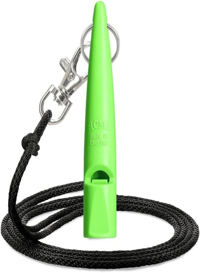 ACME 210.5 Professional Dog Training Whistle with Lanyard. BPA-Free Plastic. 90 dBA. Standardized 5700Hz Frequency for Smaller Dogs. Weatherproof. Made in The UK (Day Glow Green/Black) - Image 2
